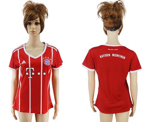 Women's Bayern Munchen Blank Home Soccer Club Jersey - Click Image to Close